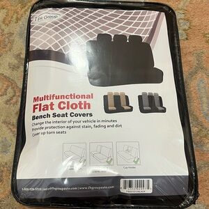 Multifunctional Flat Cloth Bench Seat Covers - Black 🚗